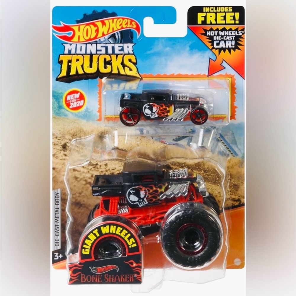 New Hot Wheels Monster Trucks 1:64 Scale Bone Shaker